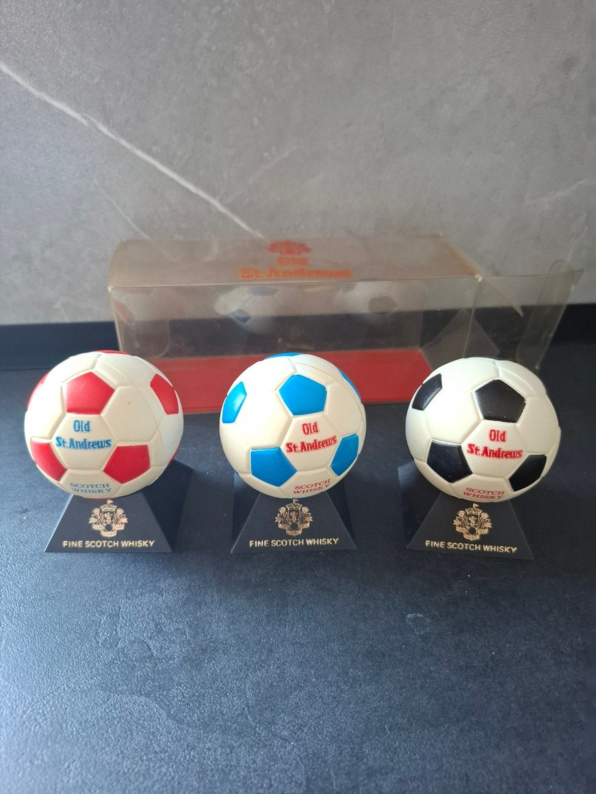 Old St. Andrews Whisky Voetbalflesjes Set (3 stuks), Verzamelen, Ophalen of Verzenden, Gebruikt, Gebruiksvoorwerp