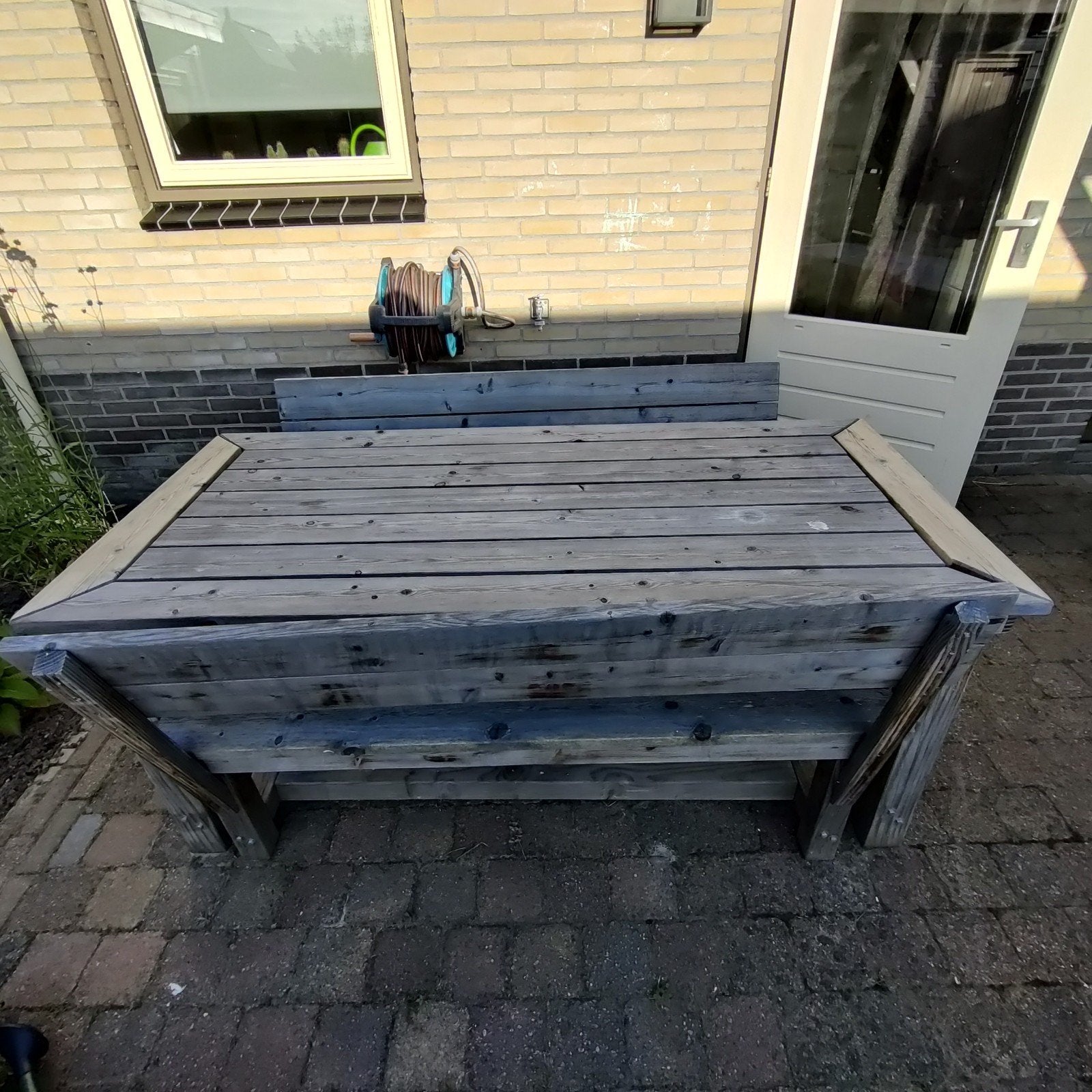 Houten tuintafel, Tuin en Terras, Ophalen, Gebruikt, Rechthoekig, Hout