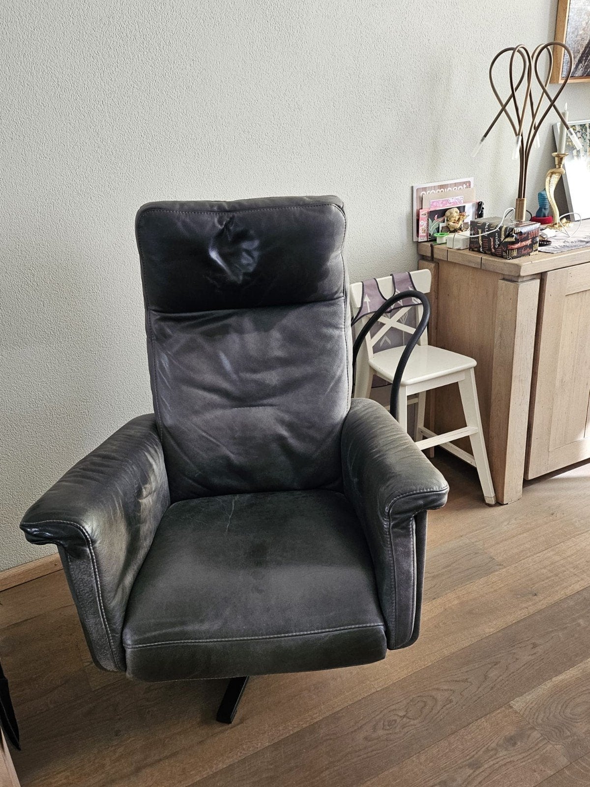 Bankstel, Ophalen, Gebruikt, Leer, 75 tot 100 cm