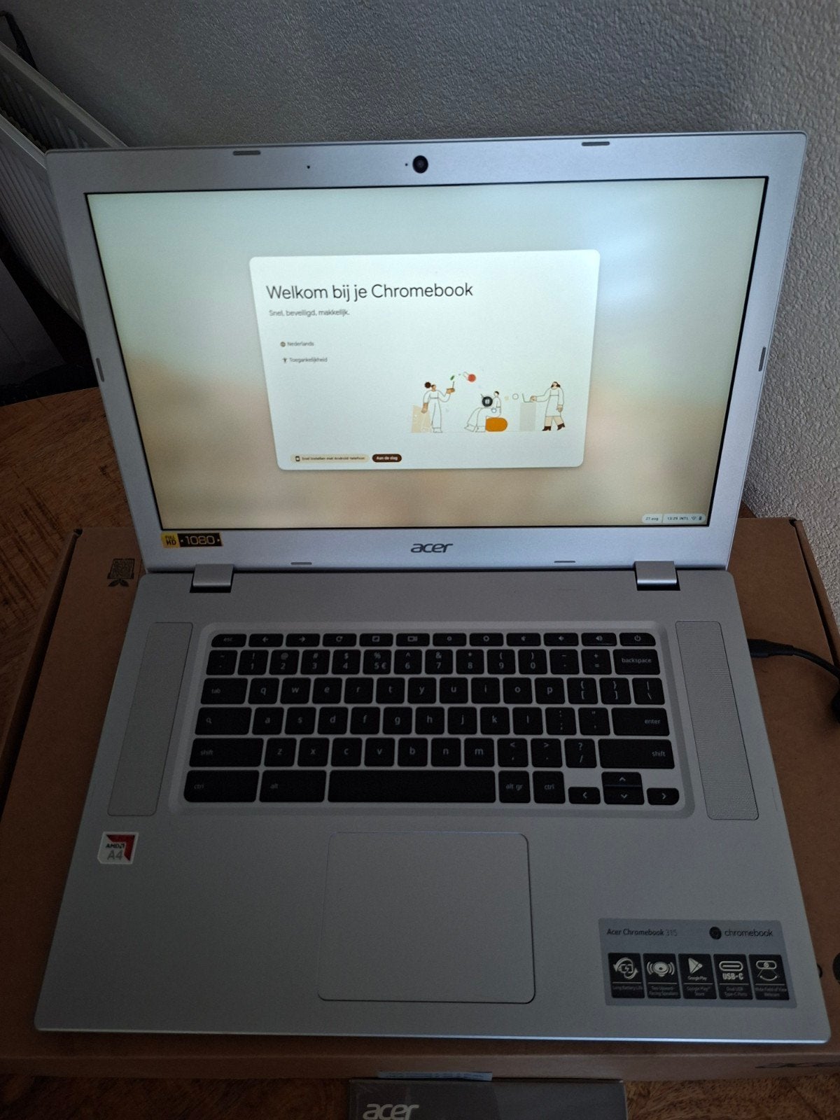 Acer Chromebook 315 - AMD A4 - Zo goed als nieuw, Ophalen, 4 GB of minder, 15 inch, 64 GB