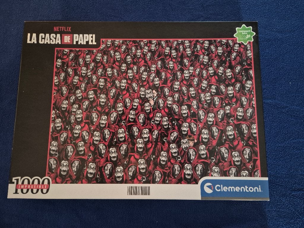 Clementoni impossible puzzel La casa de papel, Ophalen of Verzenden, 500 t/m 1500 stukjes, Zo goed als nieuw, Legpuzzel