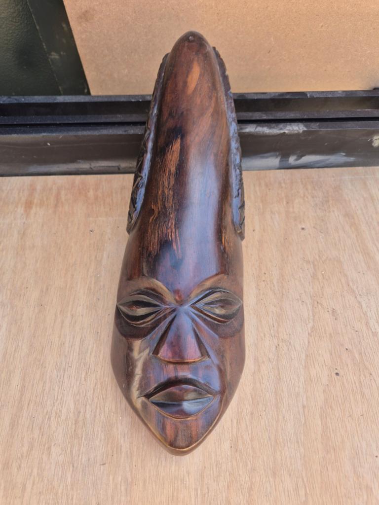 Hardhouten Afrikaans masker, Ophalen of Verzenden