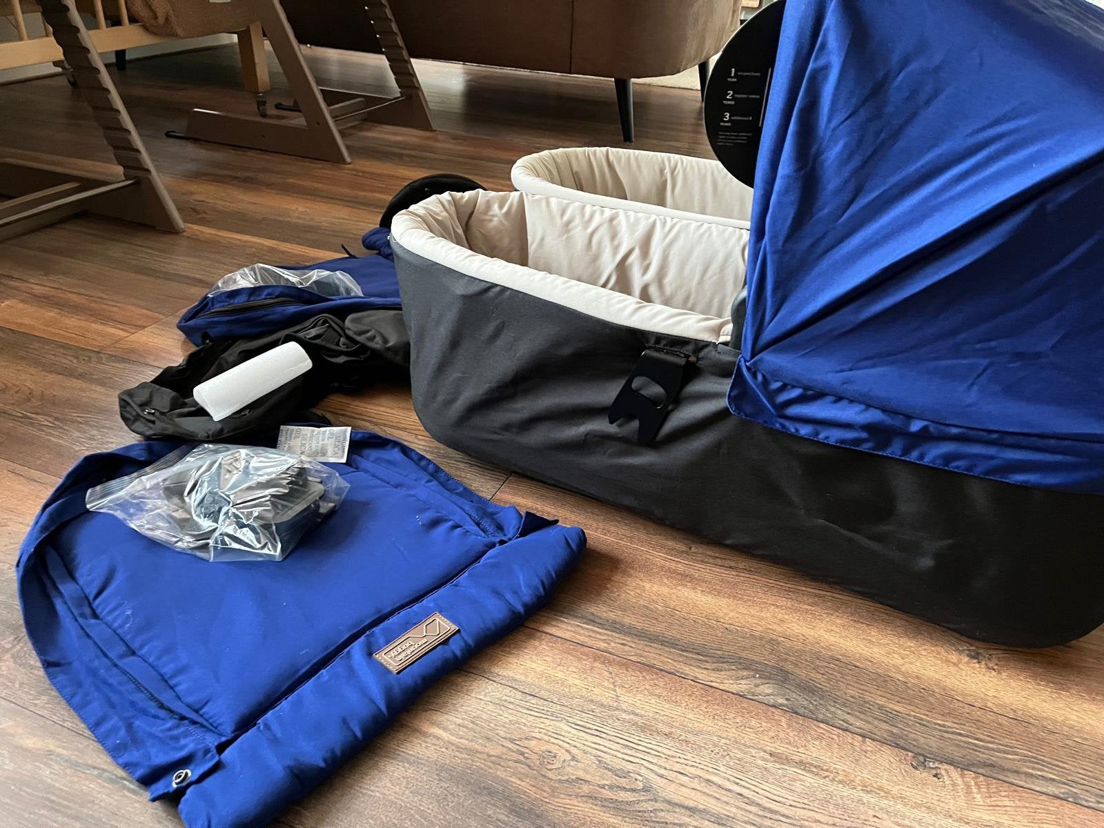 mountain Duet  Carrycot plus marine blauw, Kinderen en Baby's, Nieuw, Duowagen, Ophalen, Kinderwagen