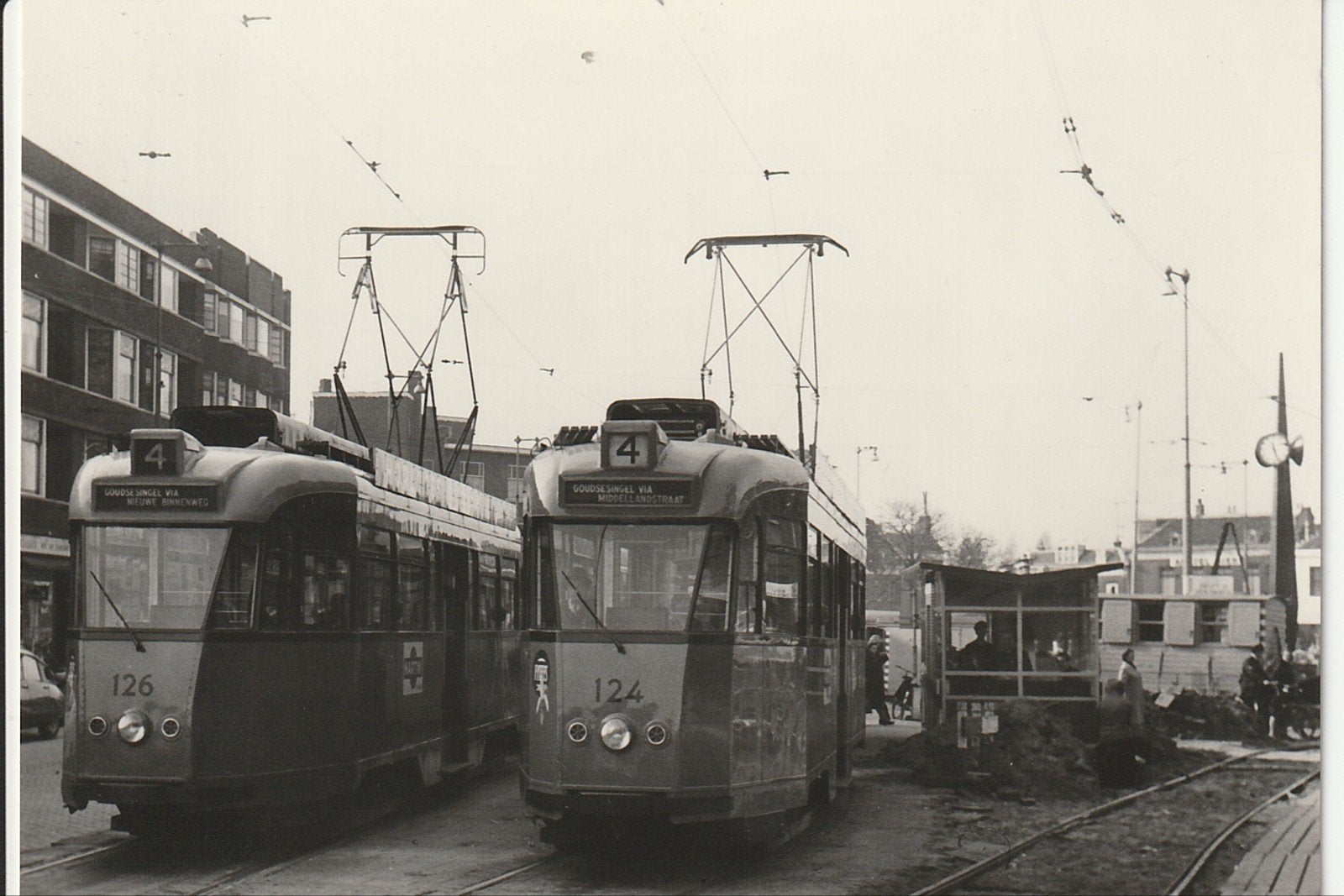 SCHIEDAM KOEMARKT 1965 BEGINPUNT RINGLIJNEN 4a 4b COOLSINGEL, Ophalen of Verzenden, 1960 tot 1980, Ongelopen, Zuid-Holland
