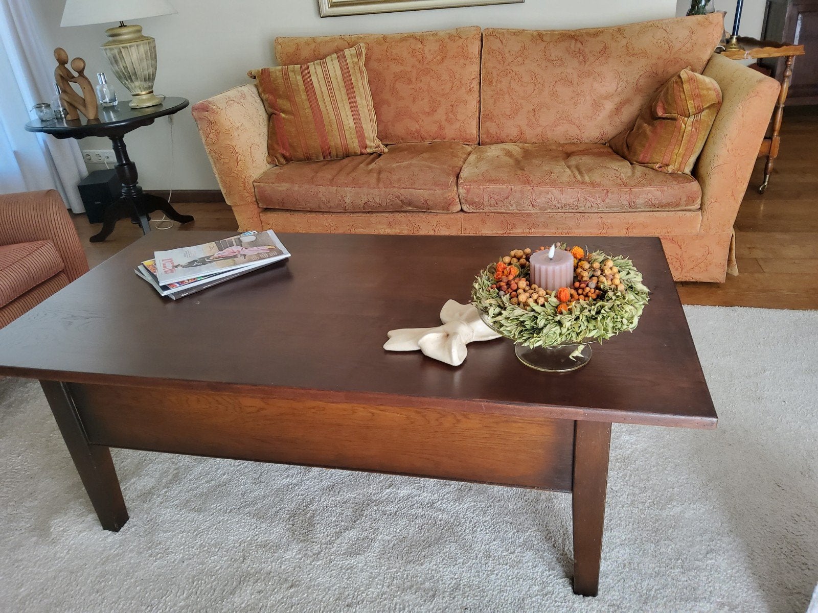 salontafel, Huis en Inrichting, Tafels | Salontafels, Ophalen, Gebruikt, 100 tot 150 cm, Eikenhout