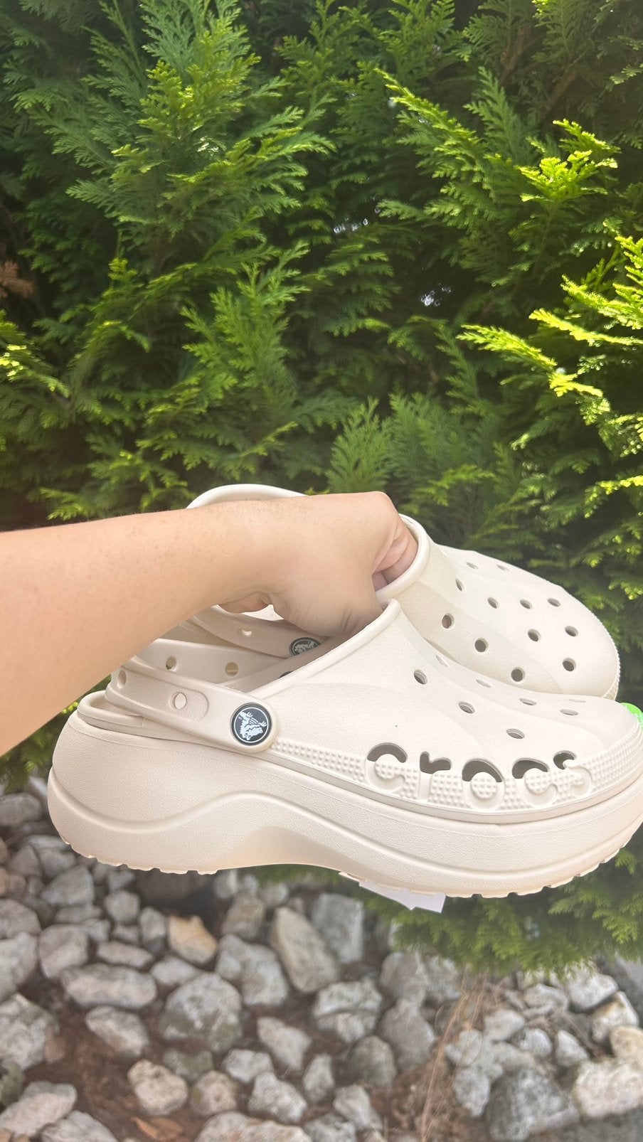 Crocs baya clog platform winter white (original and new), Ophalen of Verzenden, Zo goed als nieuw, Wit, Sandalen of Muiltjes
