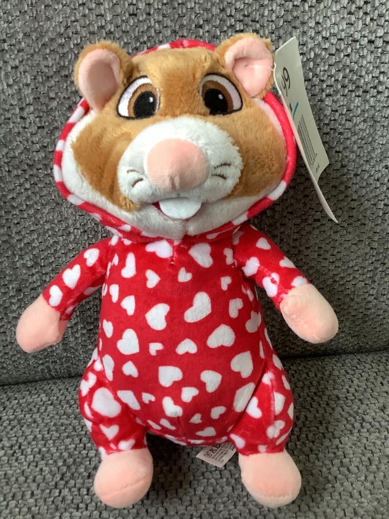 AH Valentijn hamster in rode onesie met witte hartjes NIEUW, Ophalen of Verzenden, Nieuw, Overige typen