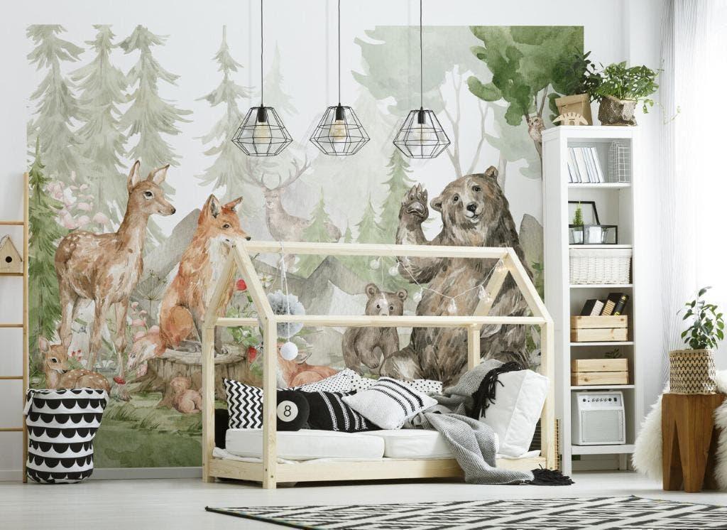 Dierenbos Poster Behang - Walltastic - Gratis Verzending, Ophalen of Verzenden, Minder dan 10 m², Kind