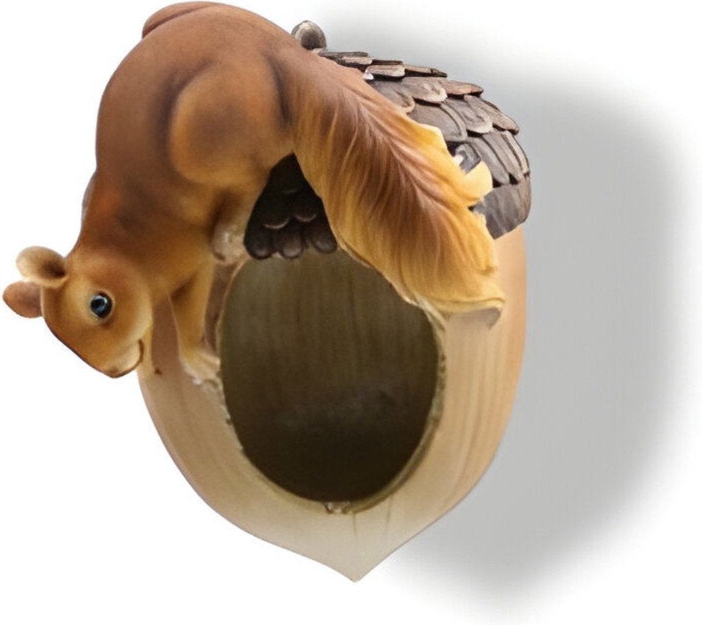 EEKHOORNTJE OP VOGELVOEDER WANDDECORATIE, Ophalen of Verzenden, Nieuw