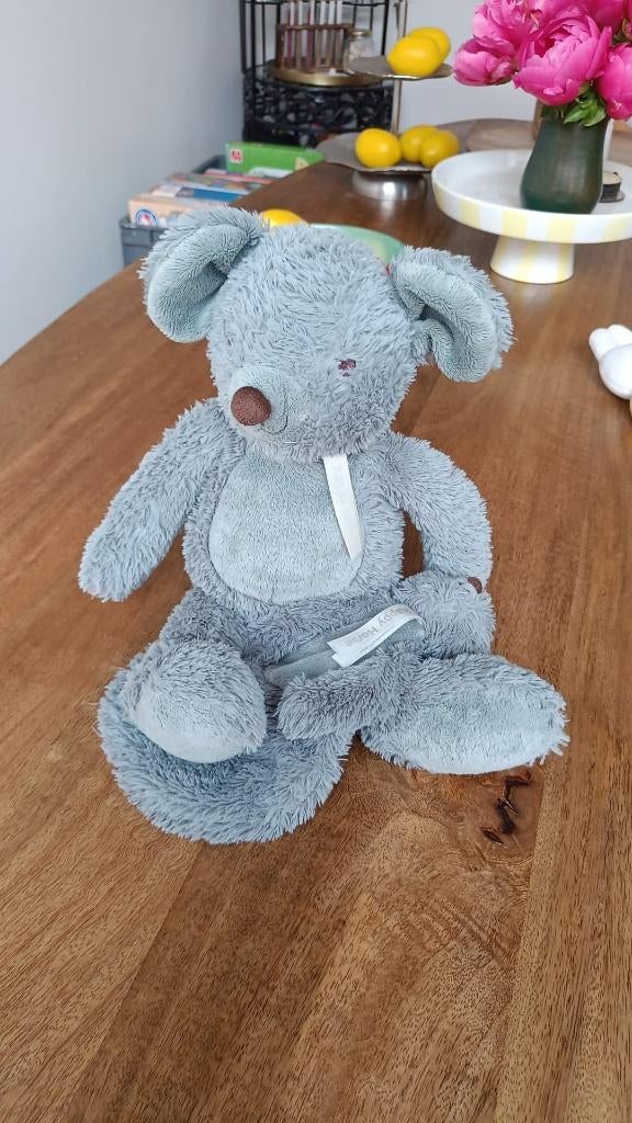 Happy horse muis Mel knuffel + knuffeldoekje, Kinderen en Baby's, Speelgoed | Knuffels en Pluche, Muis, Happy Horse, Grijs, Ophalen of Verzenden