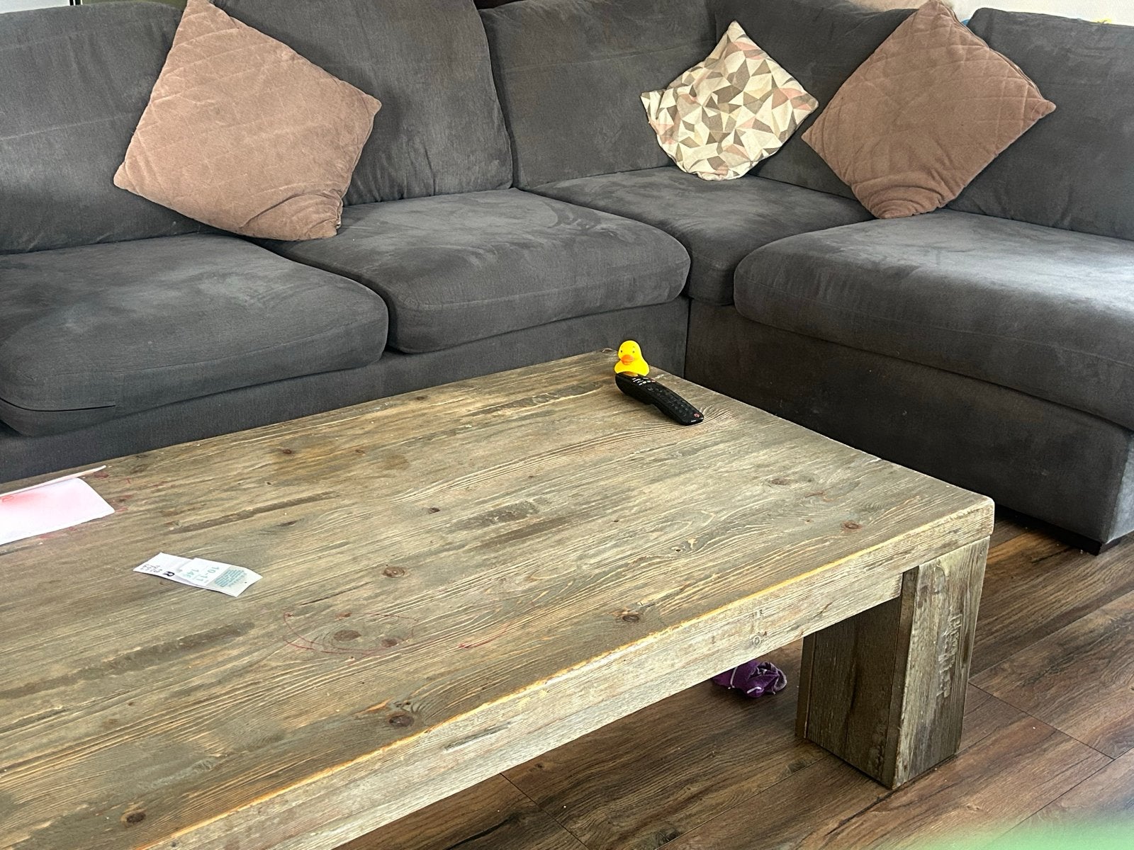 ZSM WEG DFS Hoekbank met voetenbank en draaibare Love Seat, Huis en Inrichting, Ophalen, Gebruikt, Hoekbank, Stof