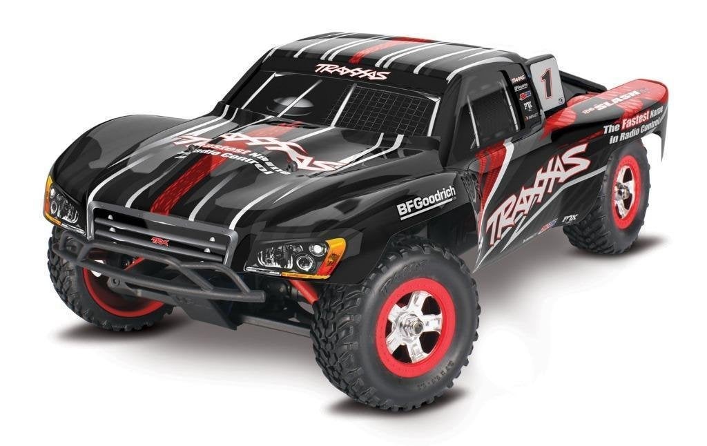 Traxxas Slash 1/16 4x4 met USb-c lader en accu Zwart, Elektro, Auto offroad, Nieuw, Ophalen of Verzenden