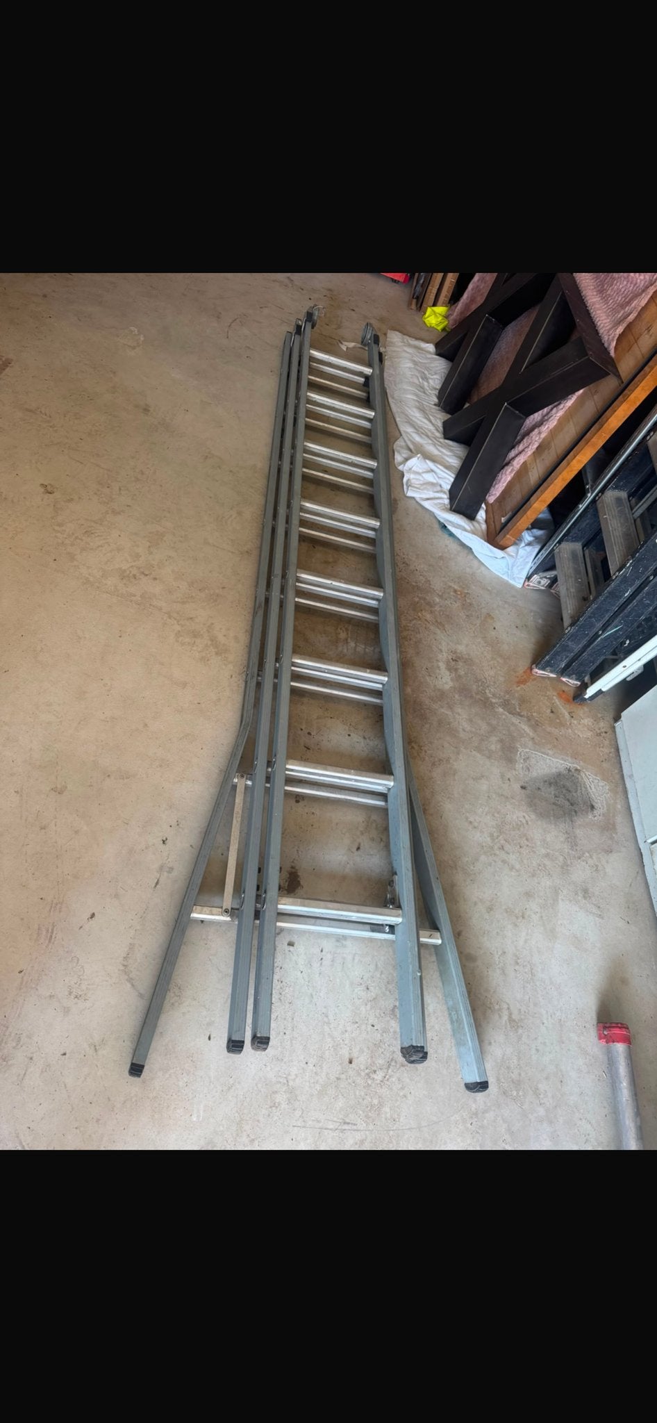 Stevige uitschuifbare ladder dirks, Ophalen, Gebruikt, Ladder, Opvouwbaar of Inschuifbaar