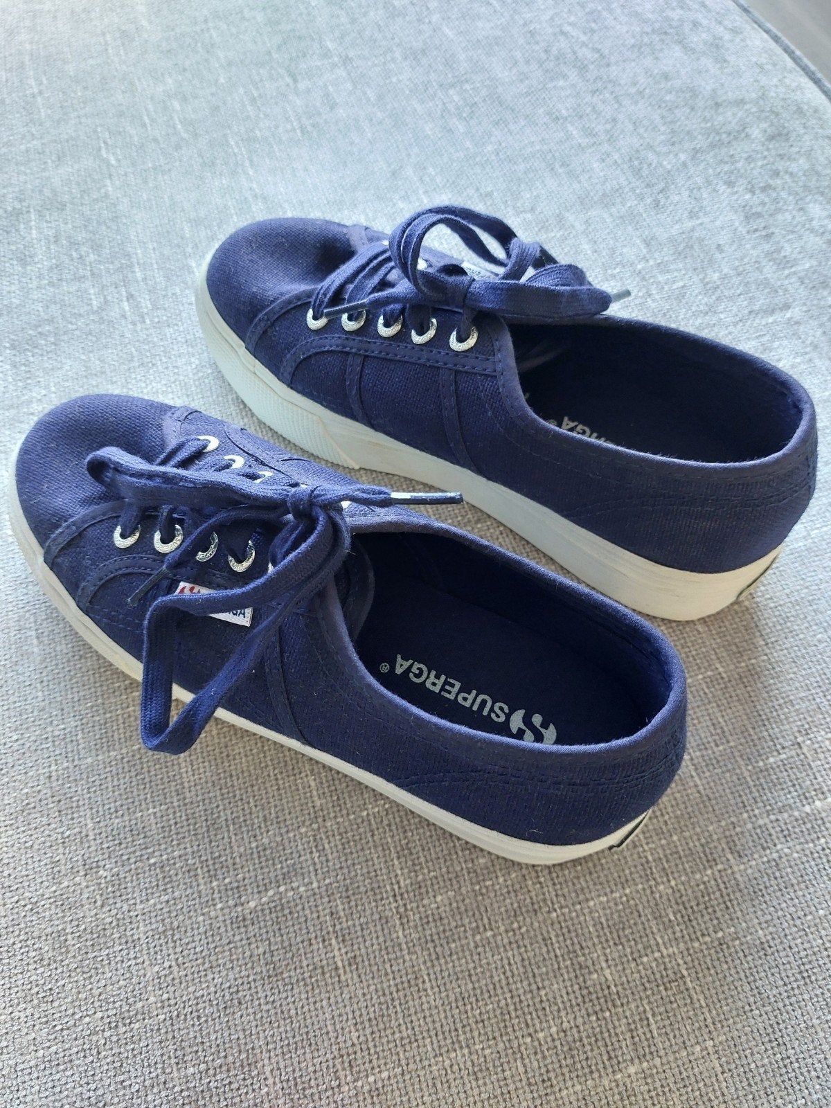 Superga sneakers maat 38 - Zo goed als nieuw, Blauw, Ophalen of Verzenden, Superga, Sneakers of Gympen