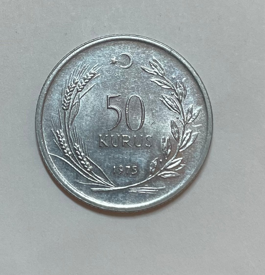 50 kurus Turkije 1975, Ophalen of Verzenden, Overige landen