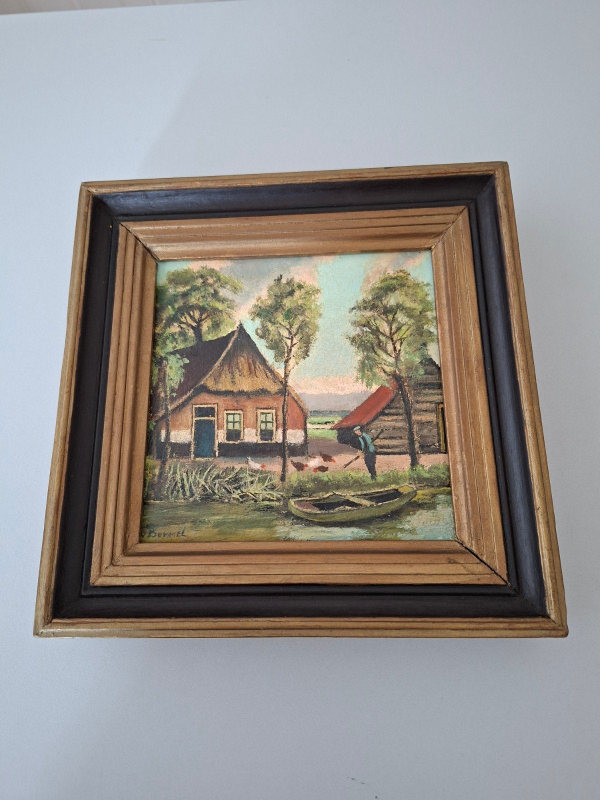 Shilderij van van Bemmel, Ophalen of Verzenden, Oud hollands, Ingelijst, Paneel