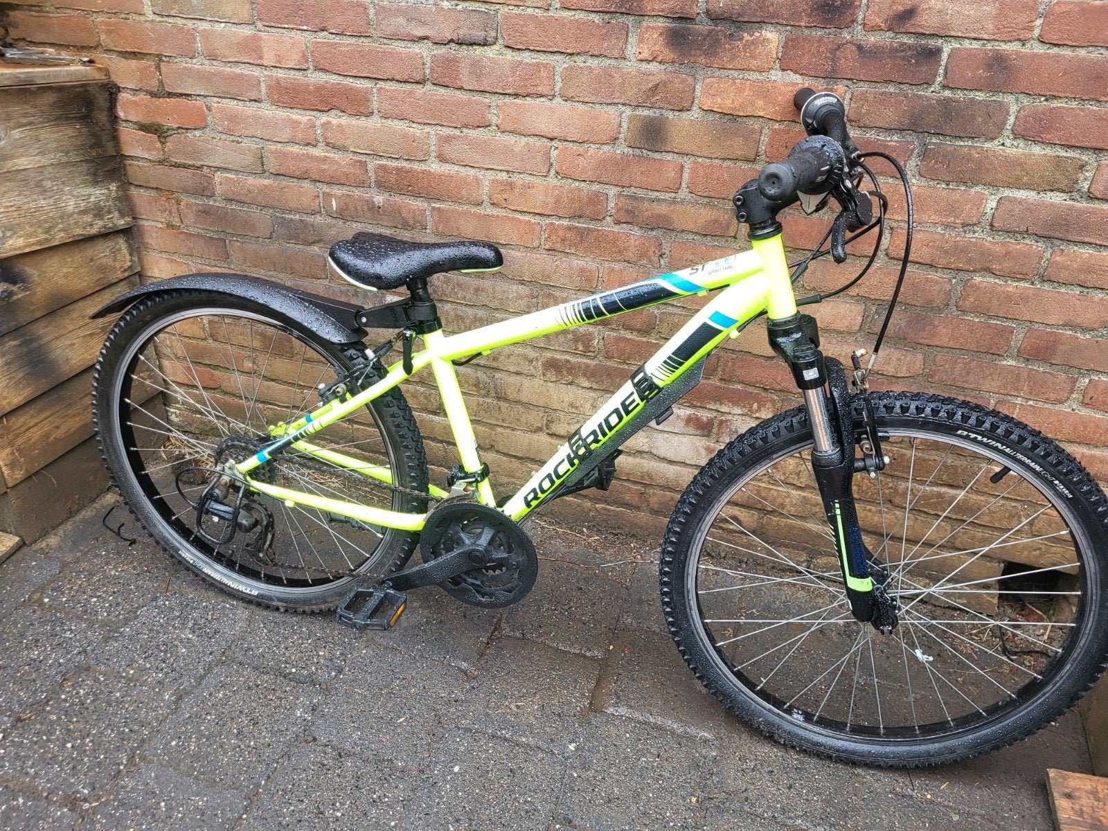 Stoere 24inch Btwin Rockrider ST500 jongensbike 18Vetc 7-11j, Fietsen en Brommers, Fietsen | Jongens, Gebruikt, 24 inch, Handrem