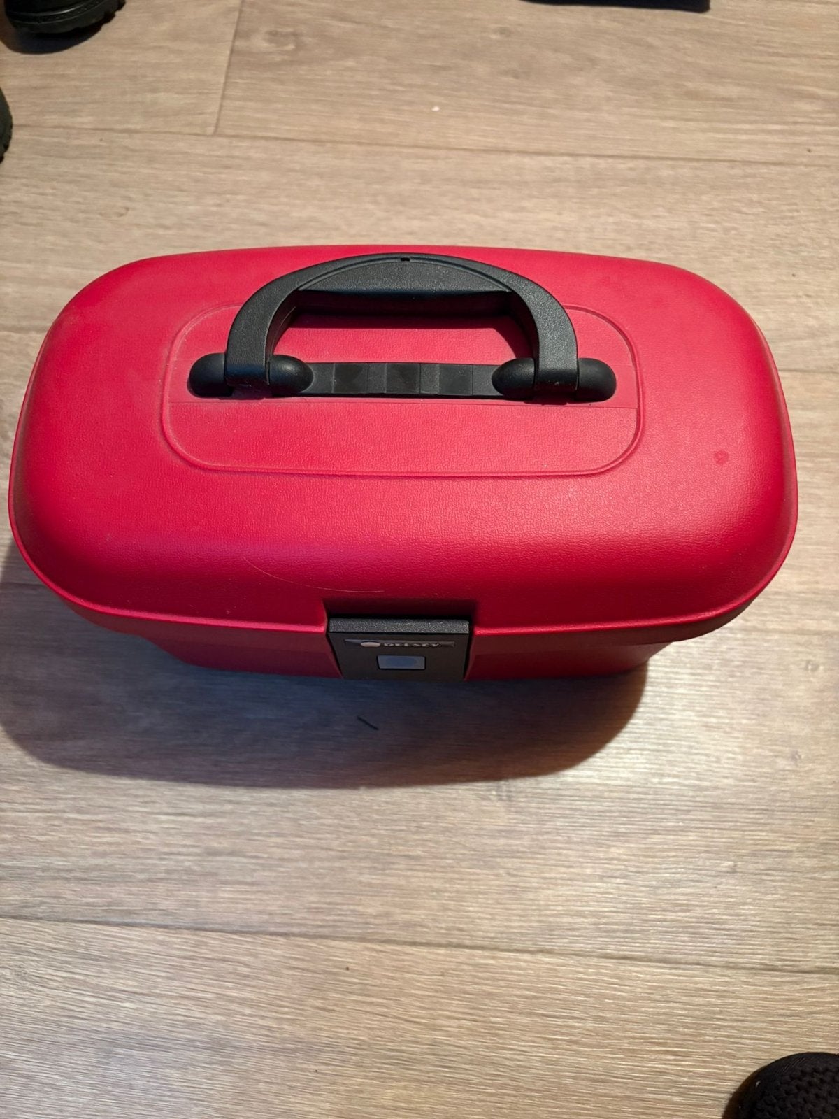 Rode Delsey beautycase / make-up koffer, Ophalen of Verzenden, Gebruikt, Rood, Hardcase
