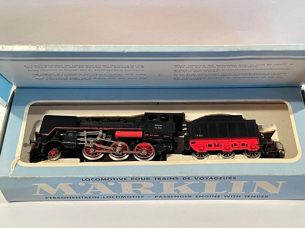 ** 60er Jaren ** Märklin 3003 ** Stoomloc met Tender **, Hobby en Vrije tijd, Modeltreinen | H0, Wisselstroom, Locomotief, Ophalen of Verzenden