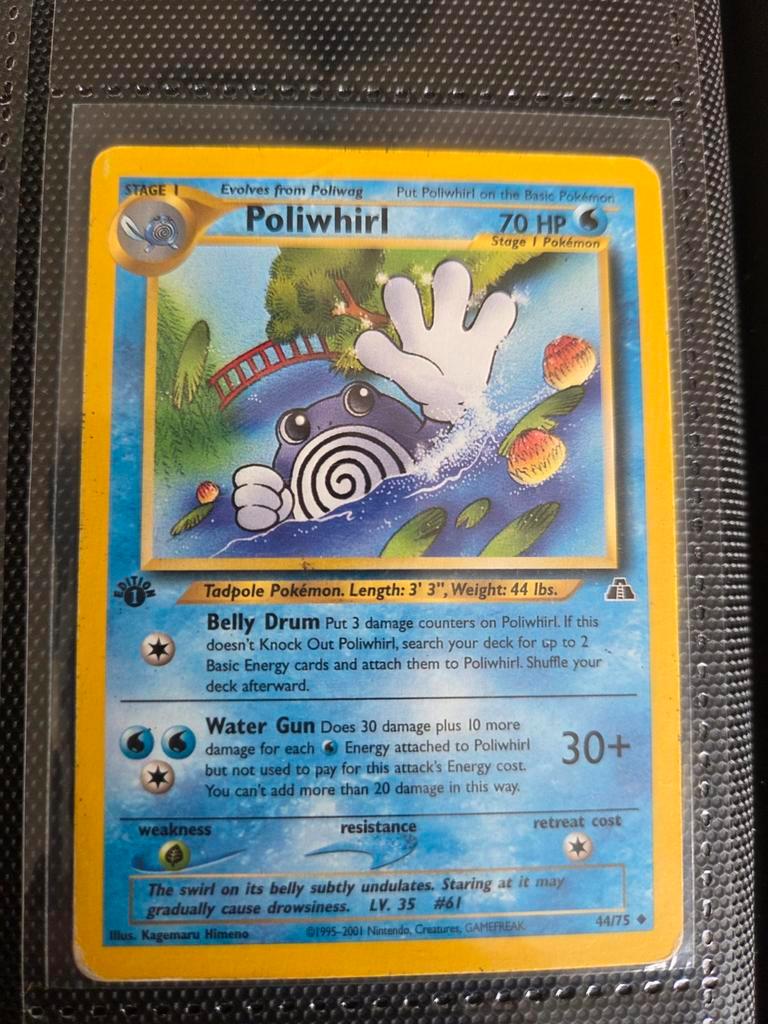 Poliwhirl Pokémon Kaart - 1st edition Neo Discovery (44/75), Ophalen of Verzenden, Gebruikt, Losse kaart