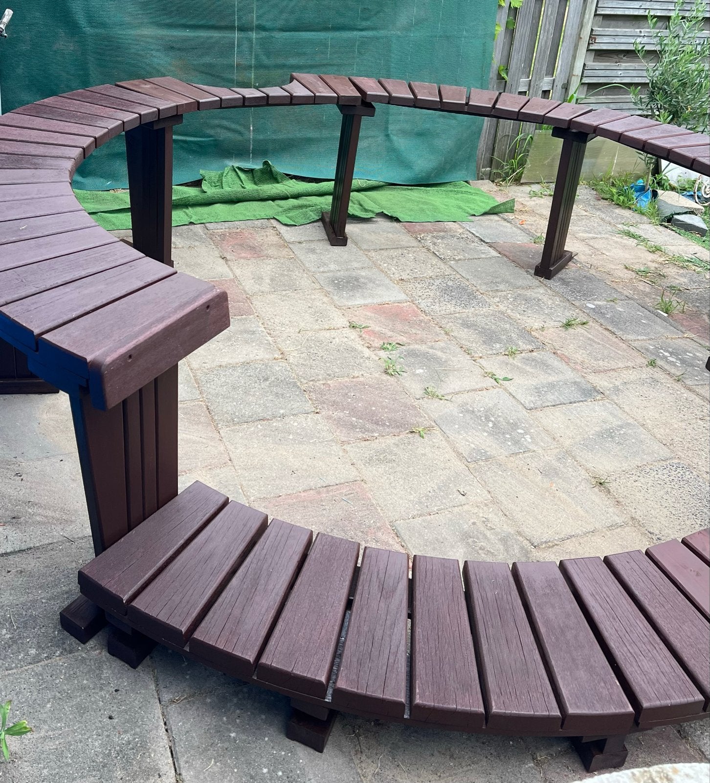 Originele houten. SOFTUB  ombouw ., Tuin en Terras, Bubbelbaden en Hottubs, Ophalen, Gebruikt, Vast, Inbouw