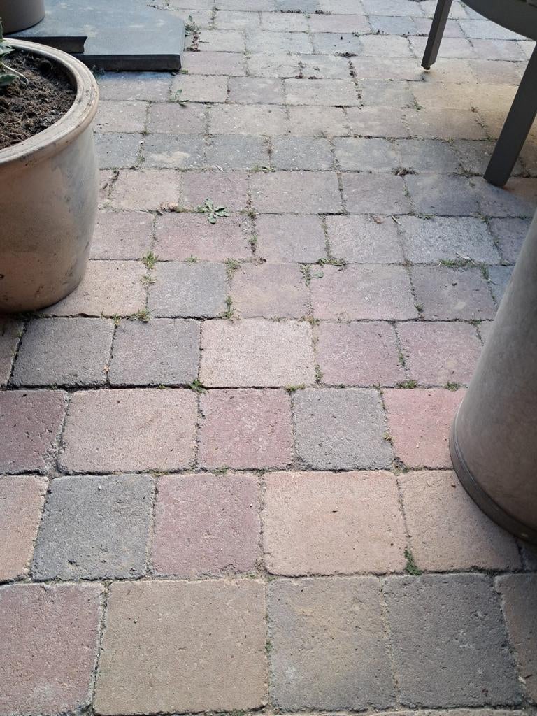 Gebruikte straatstenen 15x15 en 20x15 - ca. 4.5 m², Tuin en Terras, Ophalen, Gebruikt, Klinkers, Minder dan 5 m²