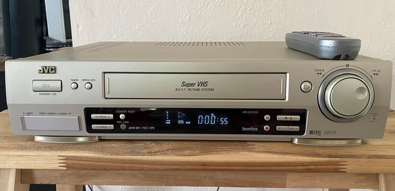 JVC HR-S7500 Super VHS Videorecorder, Ophalen of Verzenden, Gebruikt, VHS-speler of -recorder