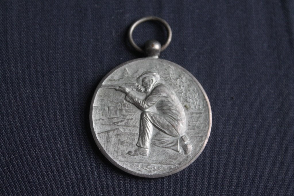 Zilveren medaille schietsport of jacht, Ophalen of Verzenden, Overige materialen, Buitenland