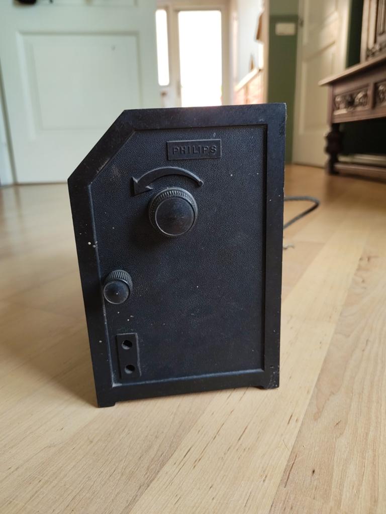 Vintage Philips Radio 2502 met originele buizen (1927), Ophalen, Gebruikt, Radio