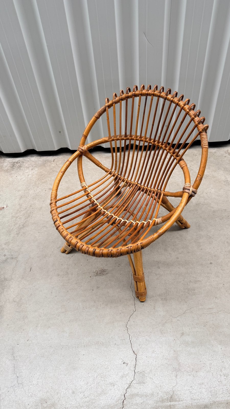 Vintage rotan fauteuiltje, Antiek en Kunst, Ophalen