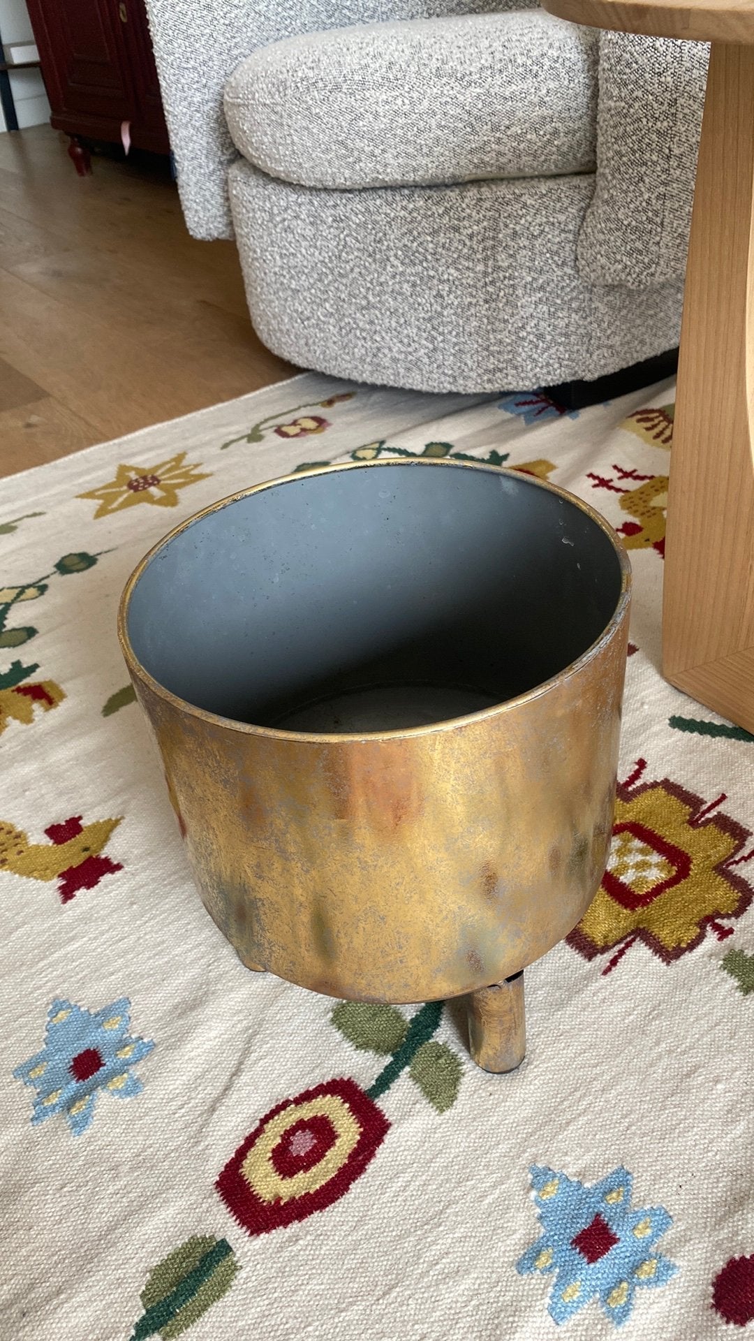 Plantenpot goud, Gebruikt, Rond, Minder dan 40 cm, Balkon