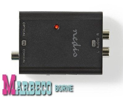 Digitale Audio Converter, Toslink of S/PDIF naar 2x RCA, Nedis, Nieuw, Info@marbeco.nl, Ophalen of Verzenden