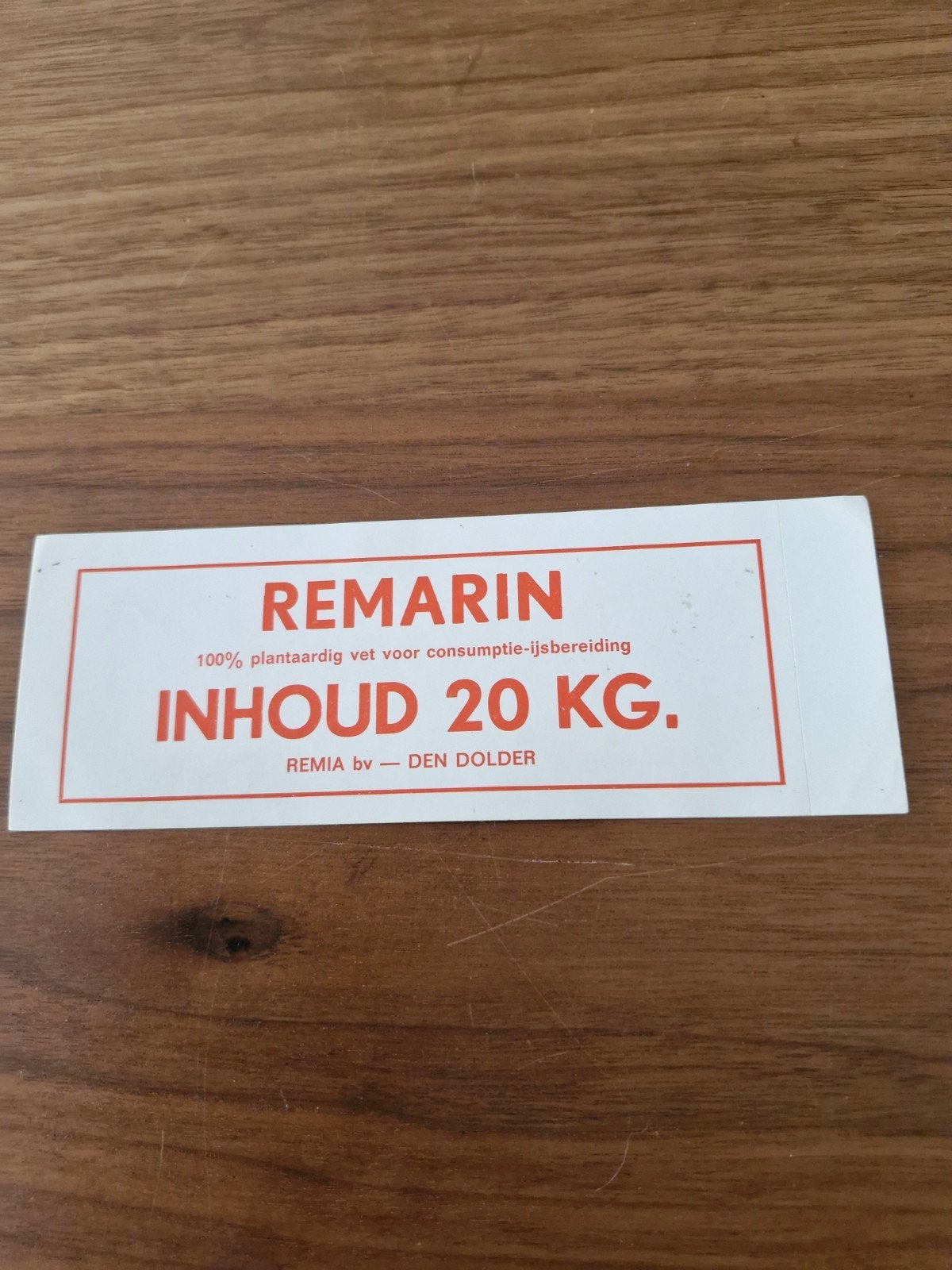 10379 Vintage Remarin Sticker - Remia bv - Den Dolder, Ophalen of Verzenden, Gebruikt, Bedrijf of Vereniging