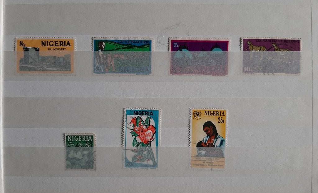 1 Kaart Oude Postzegels Nigeria Nr. 2 Gestempeld, Ophalen, Nigeria, Gestempeld