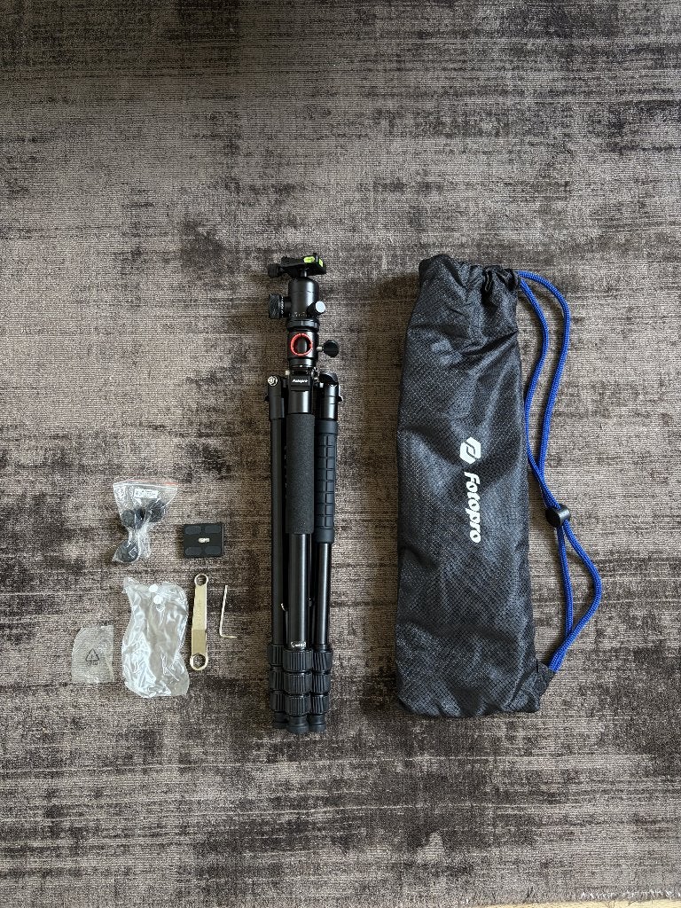 Fotopro X-Go HR Chameleon tripod/statief + balhoofd, Ophalen, Driepoot, Zo goed als nieuw, 150 tot 175 cm