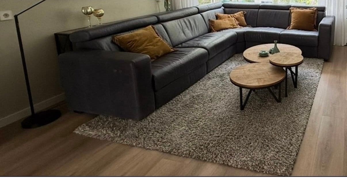 Luxe leren hoekbank Zen, electrische relaxstand,hoofdsteun, Huis en Inrichting, Ophalen, Gebruikt, Leer