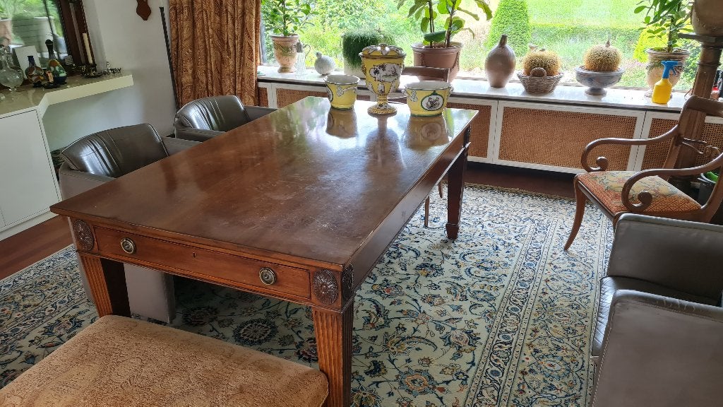 mooie antieke mahoniehouten eet tafel te koop, Ophalen