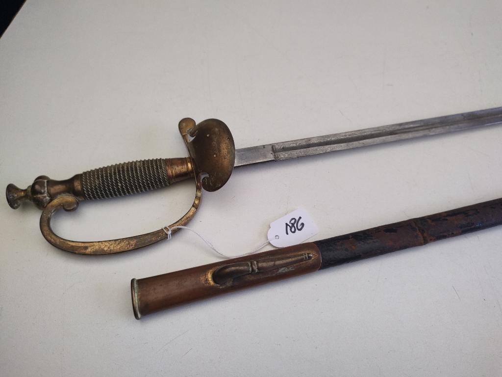 Sabel # 186-Frankrijk -Epee gegraveerd lemmet, Verzenden, Landmacht, Overige gebieden, Zwaard of Sabel