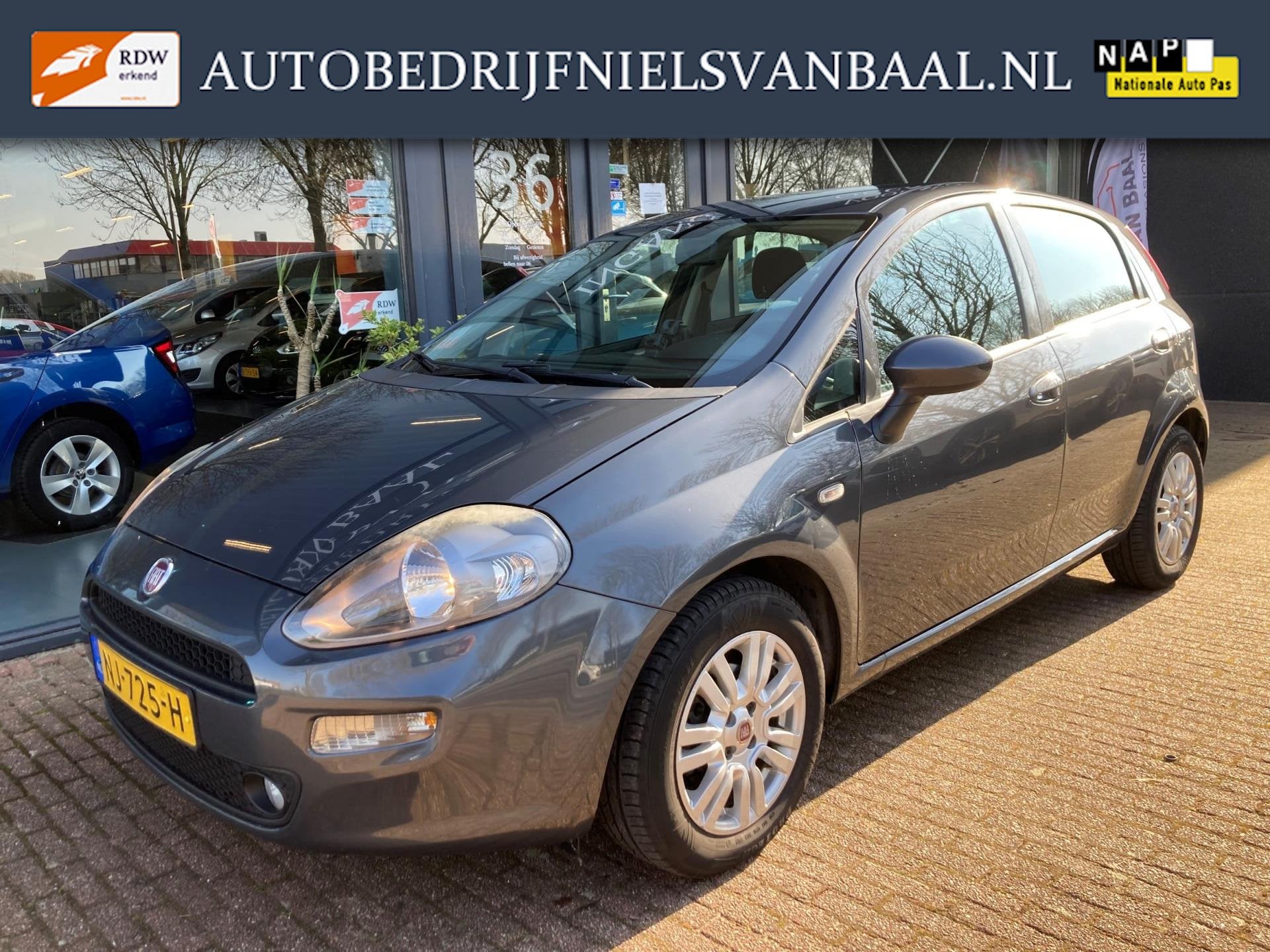 Fiat Punto Evo 0.9 TwinAir Lounge Navi/Cruise/Clima/PDC/NAP!, Auto's, Voorwielaandrijving, Dealer onderhouden, Stof, Gebruikt