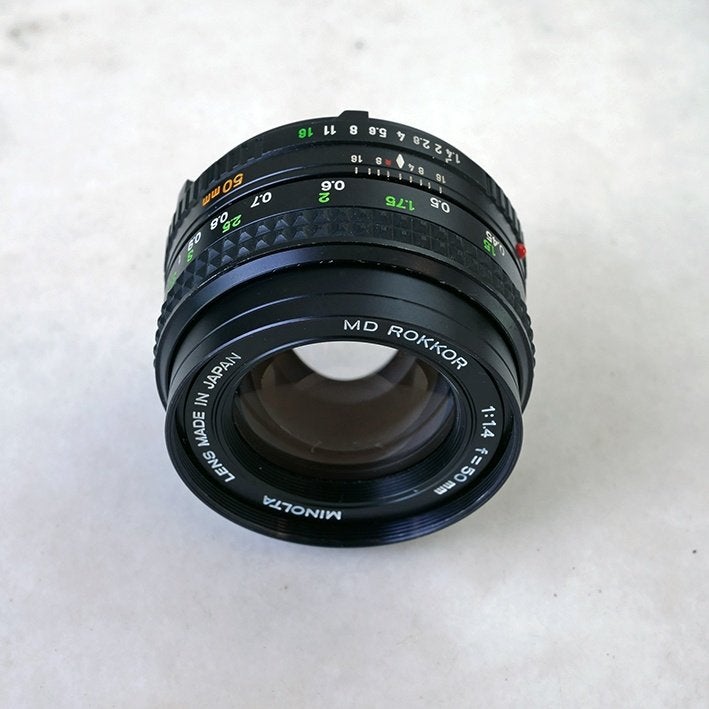 Minolta Rokkor MD 1,4 50 mm, Ophalen of Verzenden, Overige vattingen, Standaardlens, 50 mm