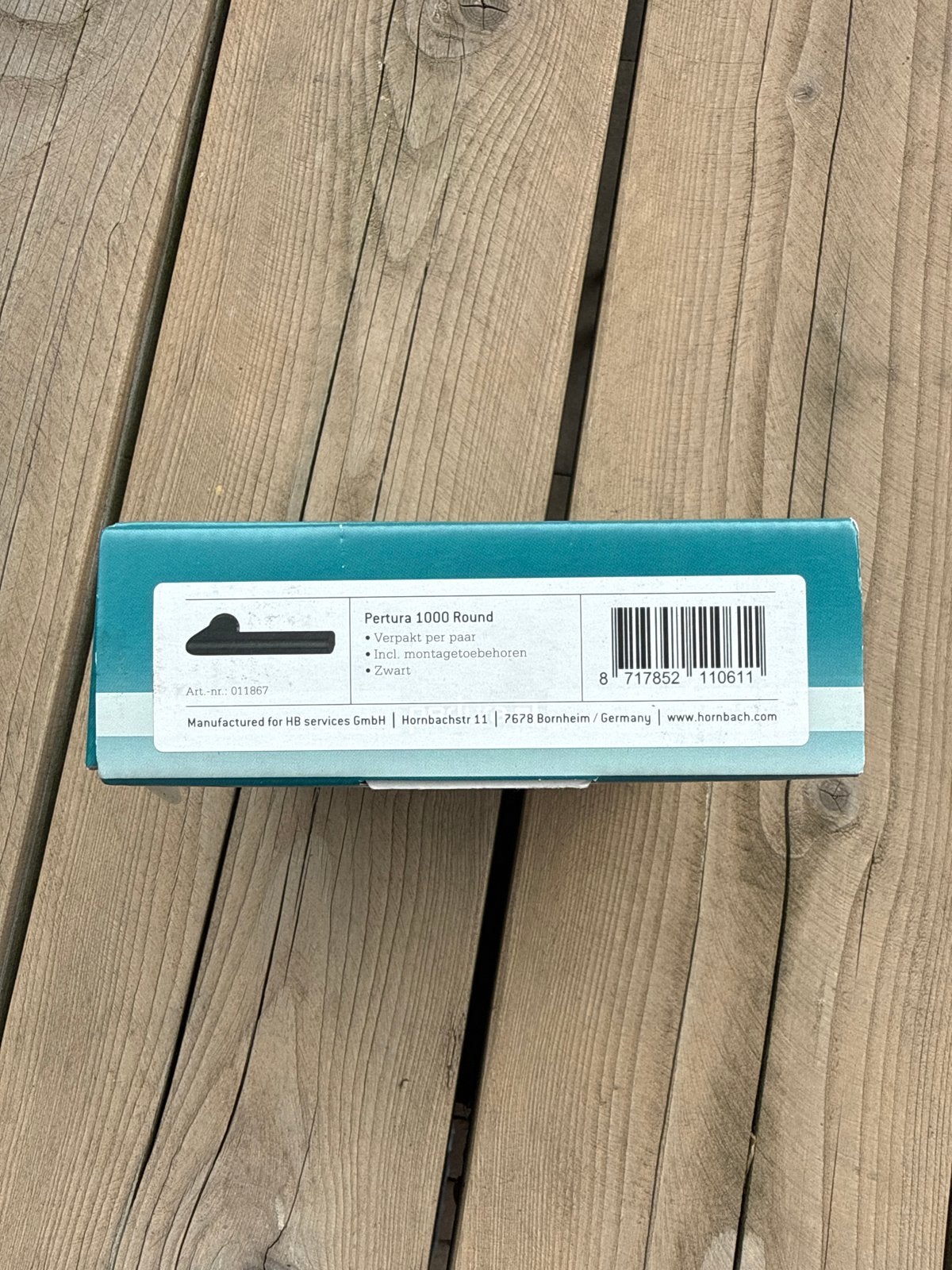 Pertura 1000 Round Deurklink - Zwart, Ophalen of Verzenden, Nieuw, Overige materialen, Klink of Kruk