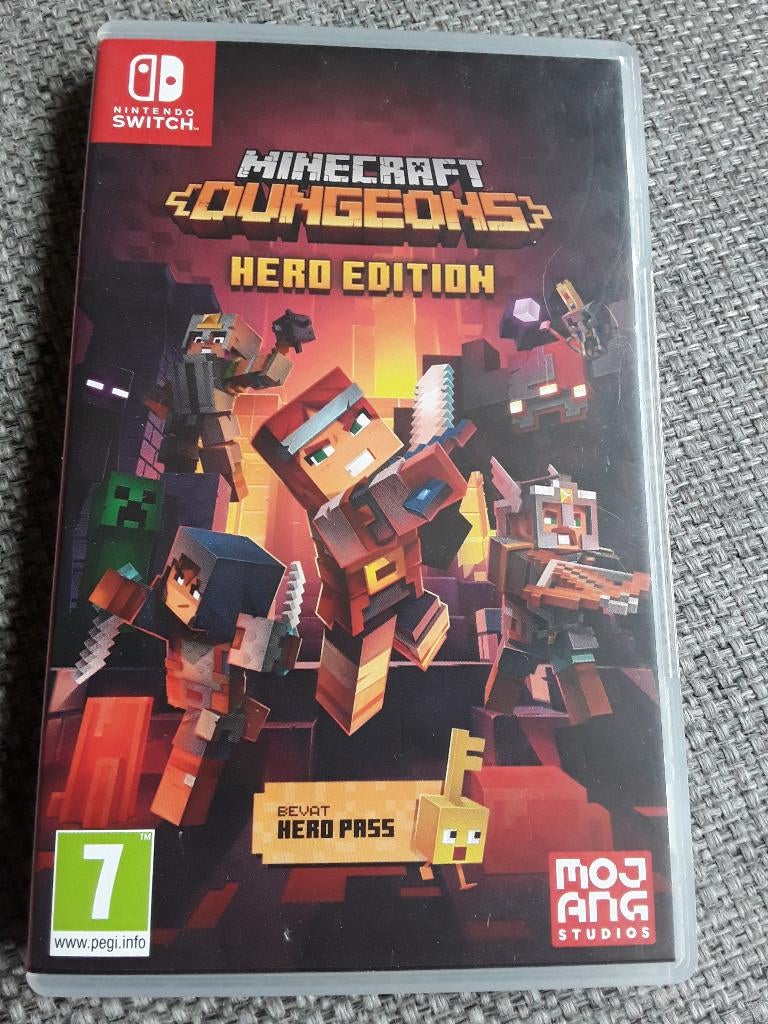 Nintendo Switch Game Minecraft Dungeons Hero Edition, Spelcomputers en Games, Games | Nintendo Switch, Zo goed als nieuw, Avontuur en Actie