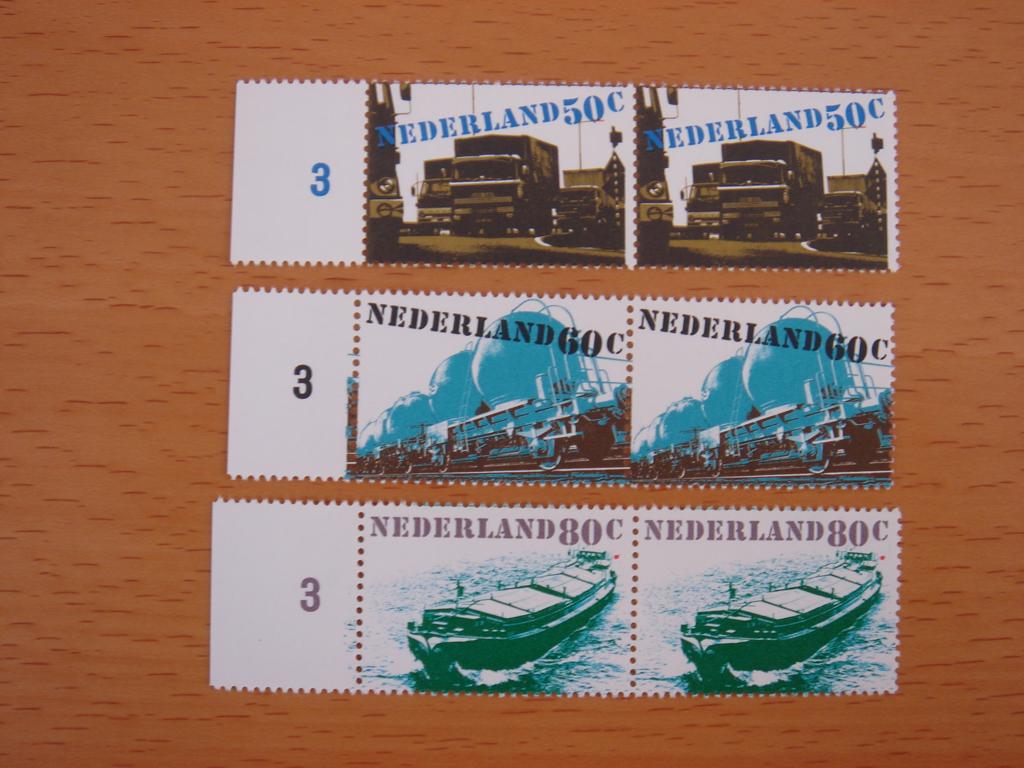 NVPH 1204, 1205 en 1206 Verkeer en vervoer 6x, Ophalen of Verzenden, Na 1940, Postfris