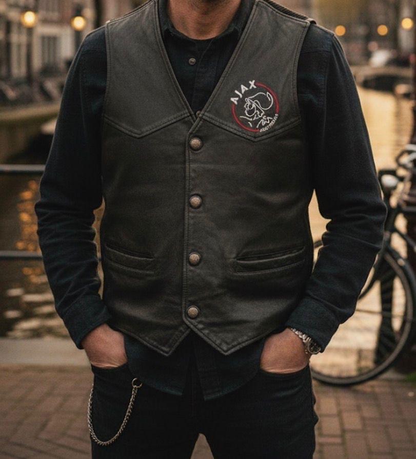 Leren Ajax Vest, Ophalen of Verzenden, Gedragen