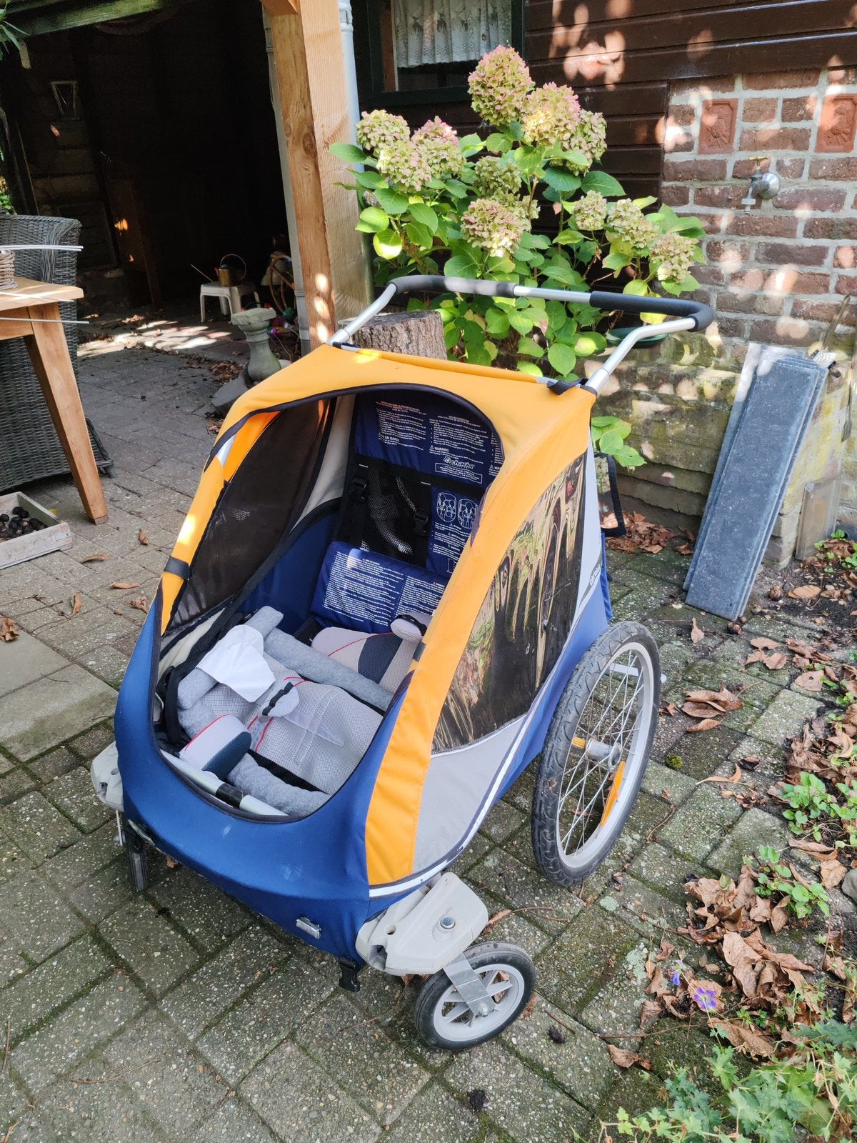Chariot Cabriolet kinderfietskar / wandelwagen compleet, Ophalen, Gebruikt, Kinderkar