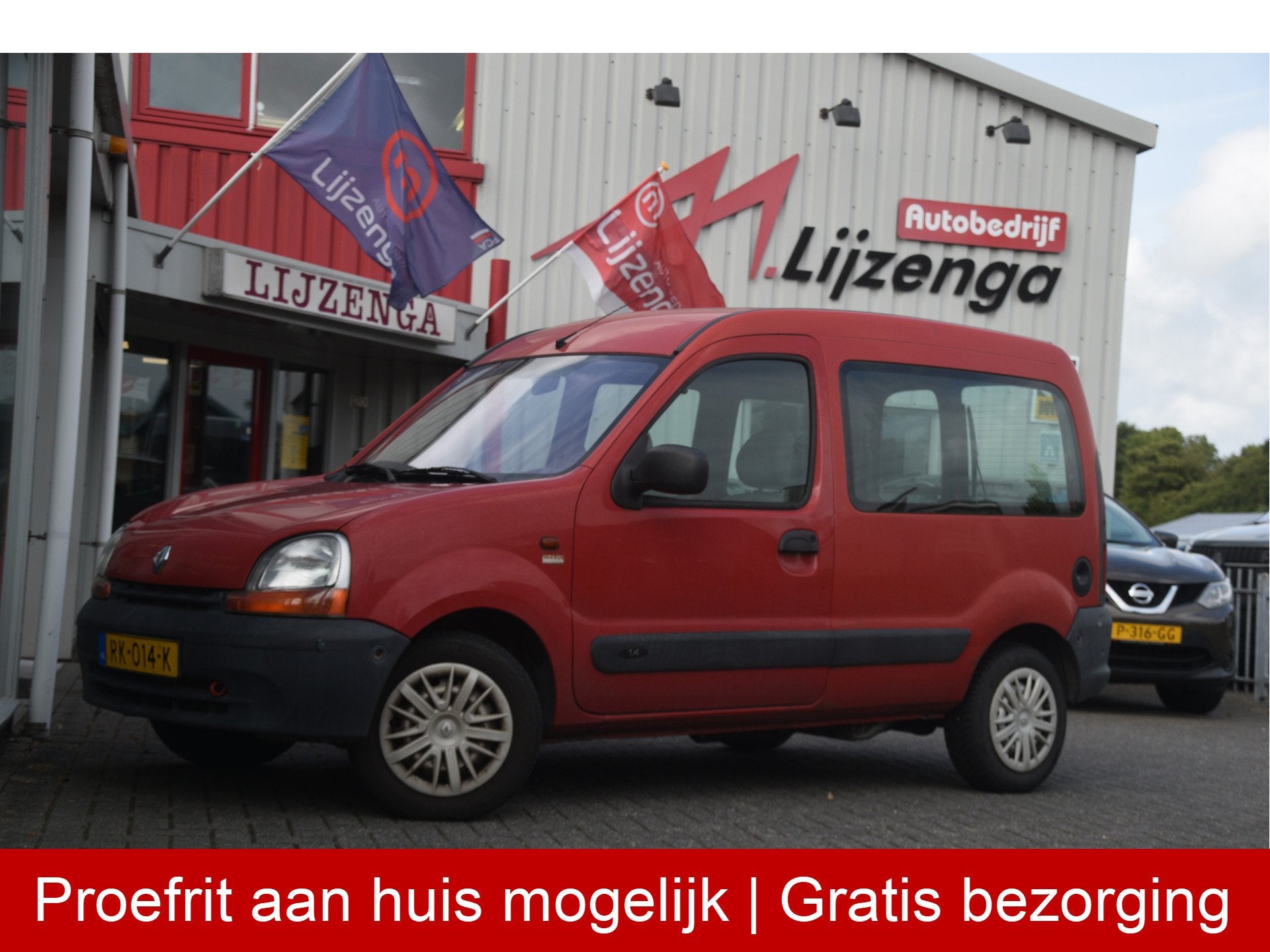 Renault Kangoo 1.4 Authentique Rolstoelbus | Airco | radio/C, Auto's, Stof, Gebruikt, 49 €/maand, Origineel Nederlands