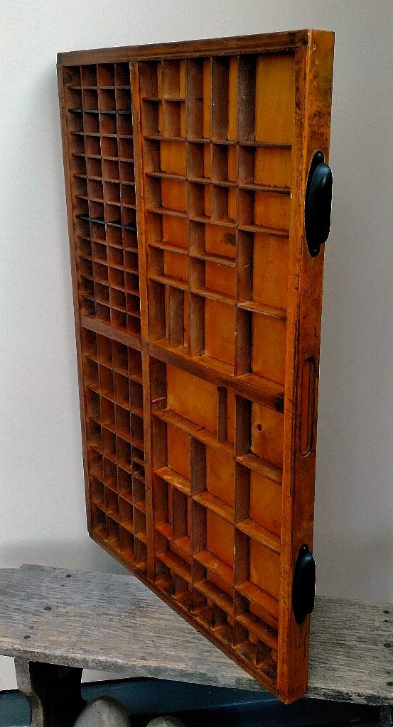 Antiek Houten Drukletter Lade Letterbak - 83x54CM, Huis en Inrichting, Ophalen of Verzenden, Zo goed als nieuw
