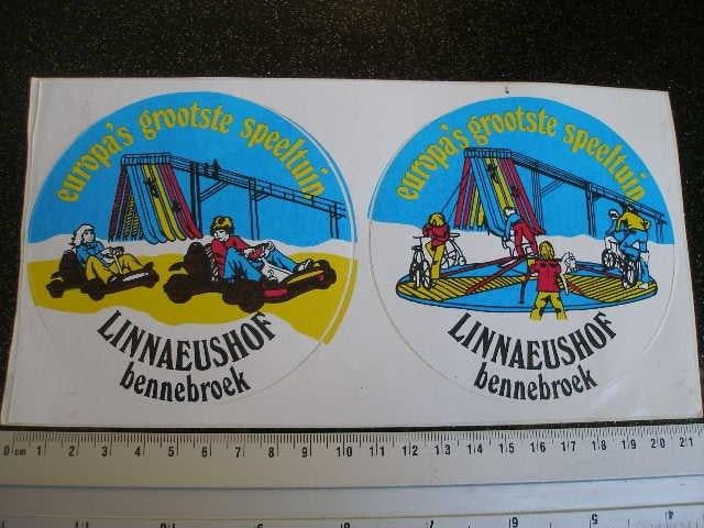 2x sticker linnaeushof bennebroek europa's grootst speeltuin, Verzenden, Zo goed als nieuw, Bedrijf of Vereniging