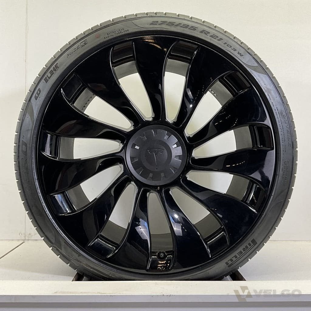 DEMO TESLA MODEL Y UBERTURBINE ZOMERB SET VELGEN 21 INCH, Gebruikt, Banden en Velgen, Info@velgo.nl, Velgo