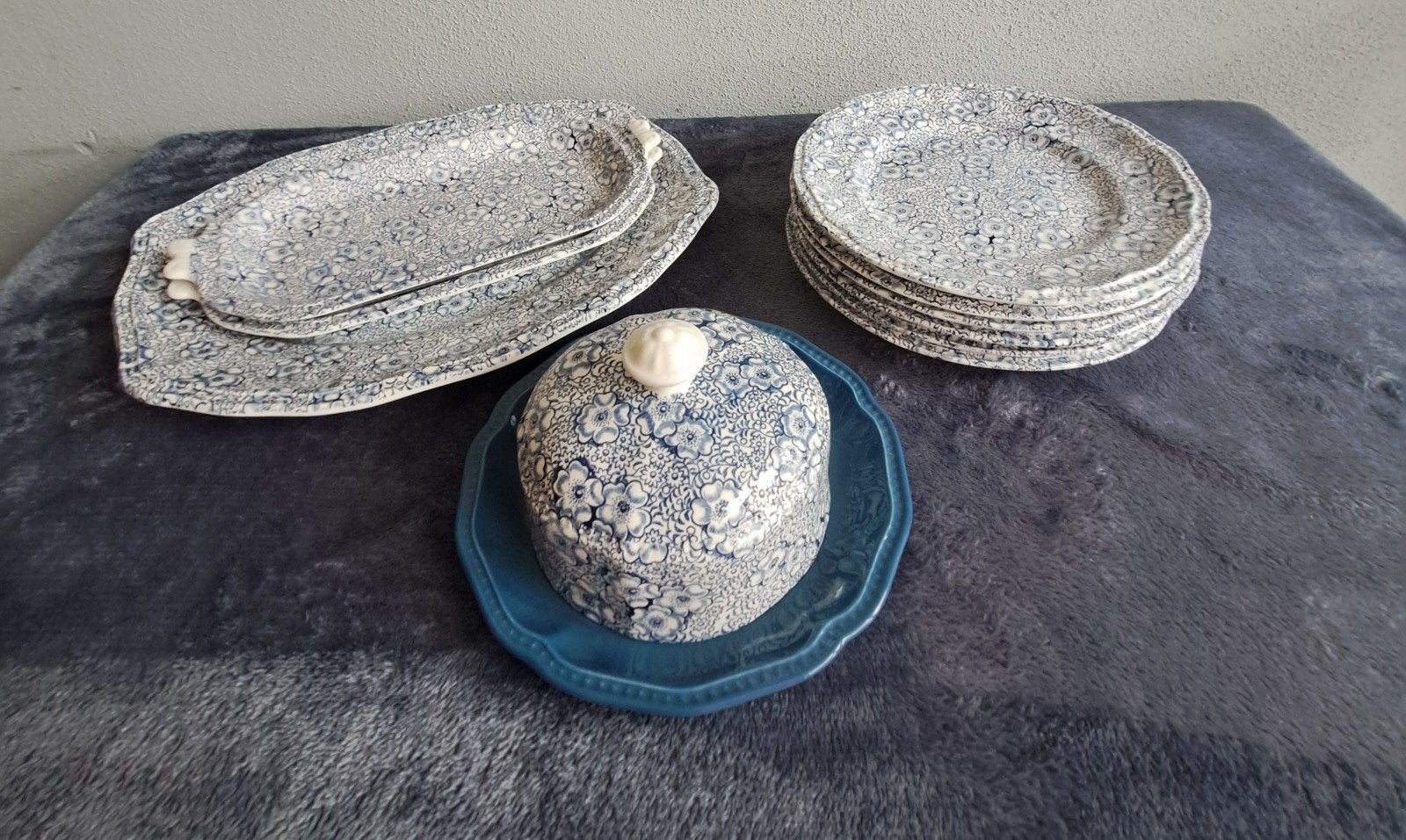 Wedgwood Chintz servies - Blauw bloemenpatroon, Ophalen